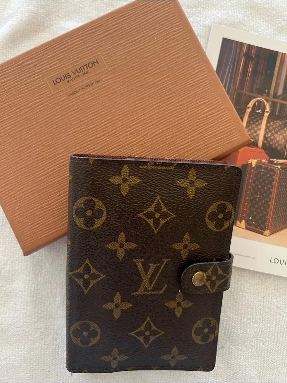 LOUIS VUITTON Small Ring Agenda PM Monogram with original box and pen